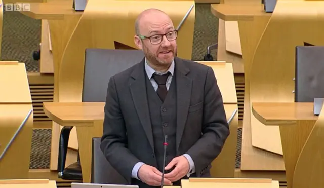 Scottish Green Party co-convener Patrick Harvie