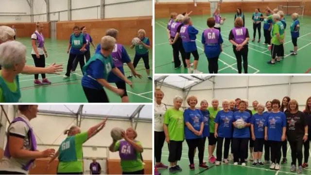 Walking netball session in Stockport, Greater Manchester