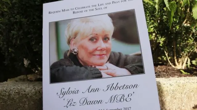 Liz Dawn's funeral