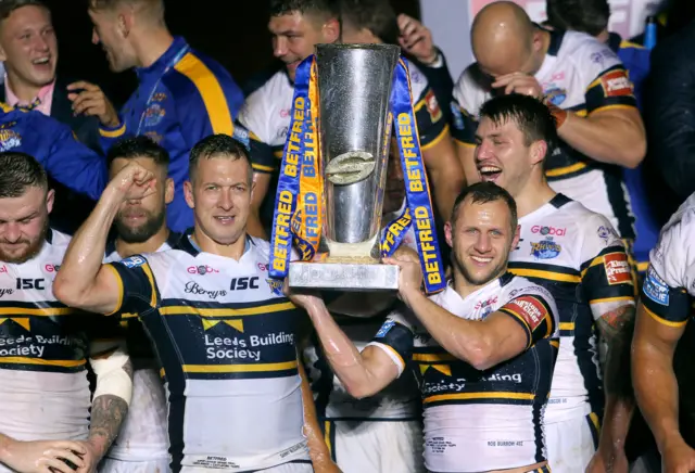 Leeds with trophy