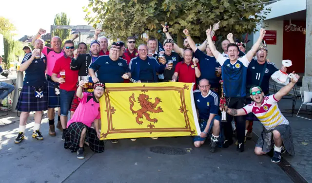 Scotland supporters in Slovenia