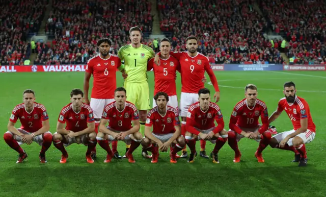 Wales team line-up