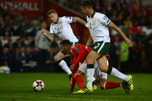 Hal Robson-Kanu and Ciaran Clark