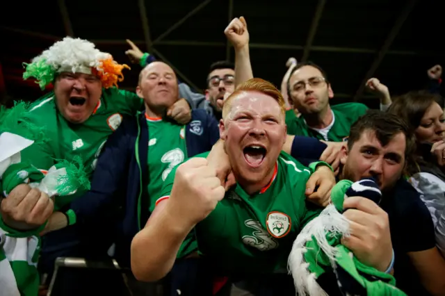 Republic of Ireland fans celebrate