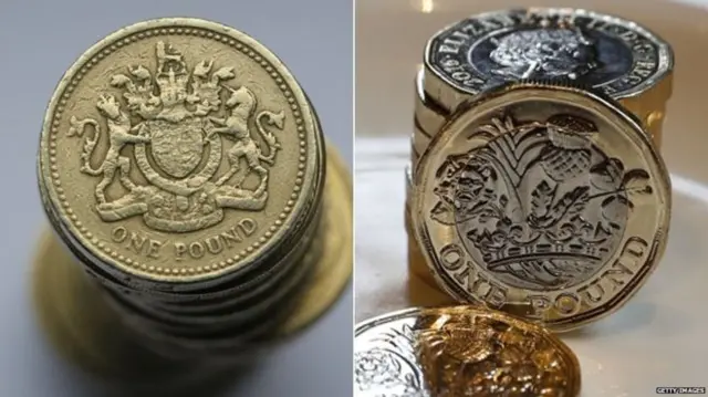 old and new coins