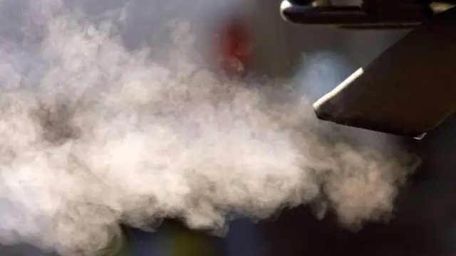 Car exhaust fumes