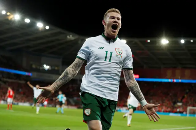 James McClean celebrates