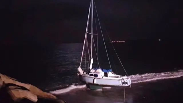 Abandoned yacht