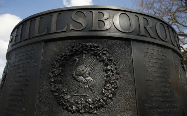 Hillsborough memorial in Liverpool