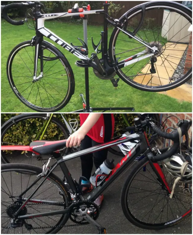 The two stolen bikes