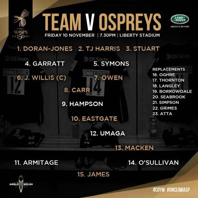 Wasps team