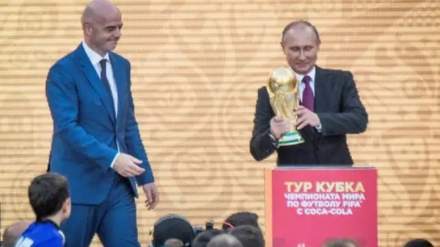 Gianni Infantino and Vladimir Putin