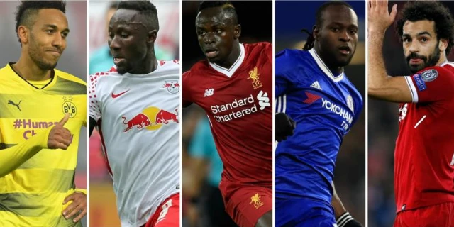 Pierre-Emerick Aubameyang, Naby Keita, Sadio Mane, Victor Moses and Mohamed Salah.