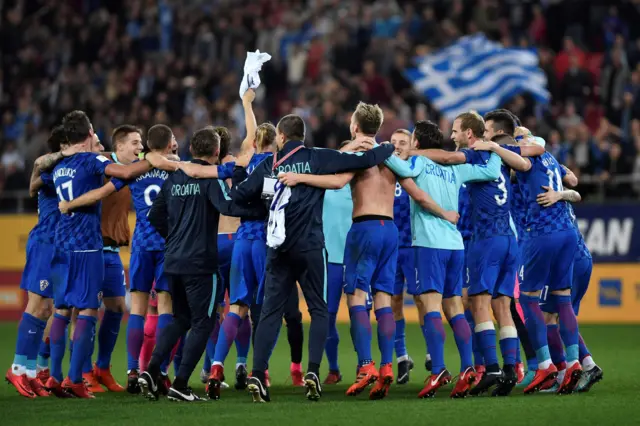 Croatia celebrate