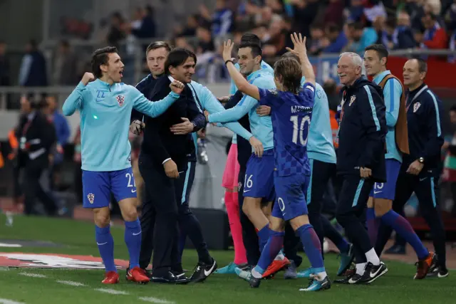 Croatia celebrate