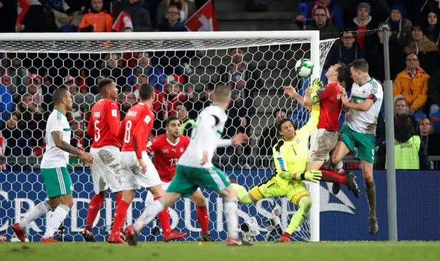 Jonny Evans has a chance for Northern Ireland