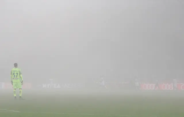 Fog at the football