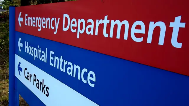 Emergency department sign