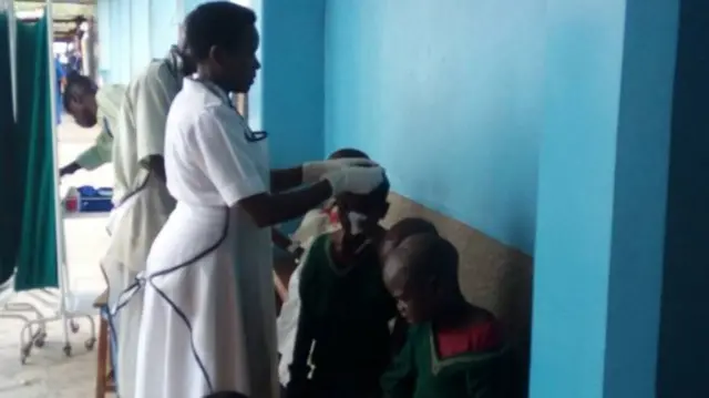 Children being treated in Kagera, Tanzania