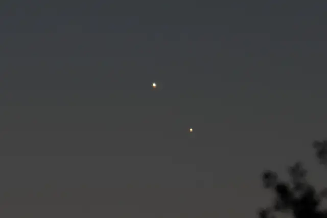 Venus and Jupiter