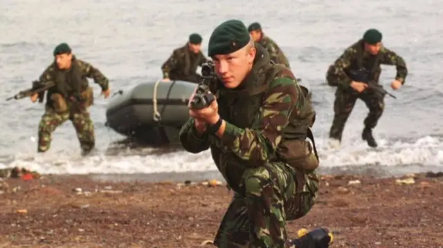 Royal Marines on training exercise