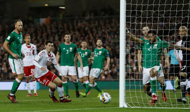 Ireland's Christie scores an own goal