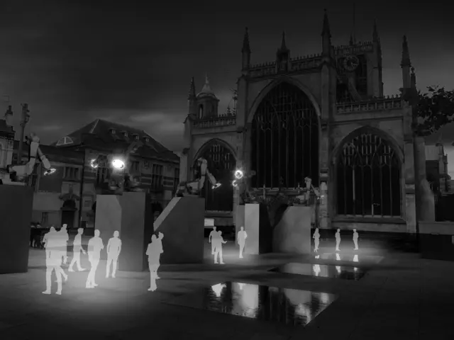 Artist impression of robot light installation