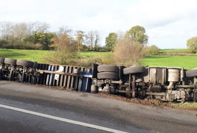 Lorry on bridge