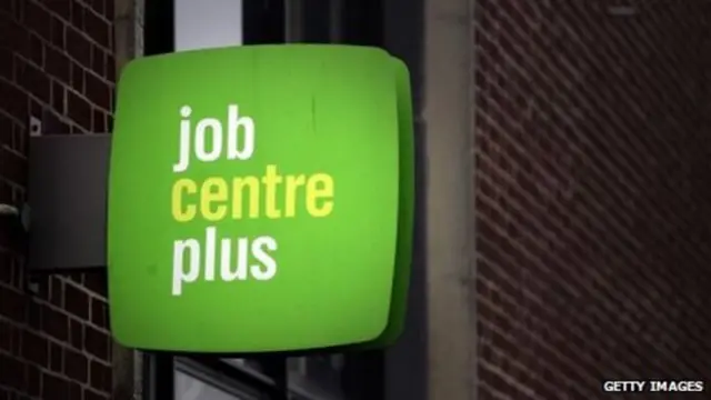 Job Centre sign.