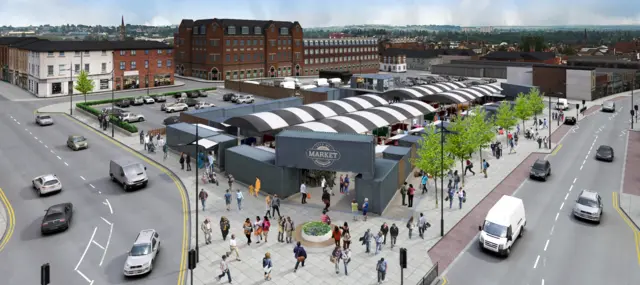 Artist's impression of market