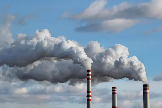 Smoke from industrial chimneys