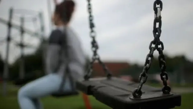 Child on swing