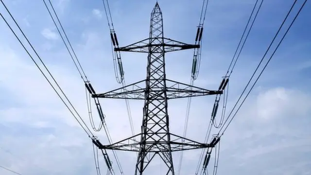 An electricity pylon