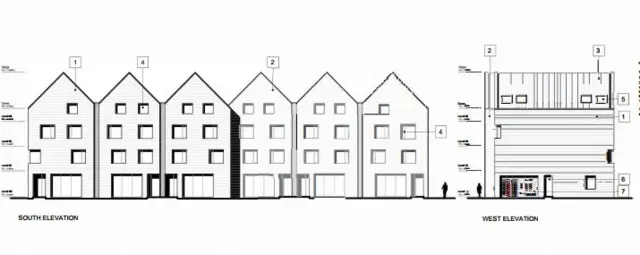 Elevation of proposed development