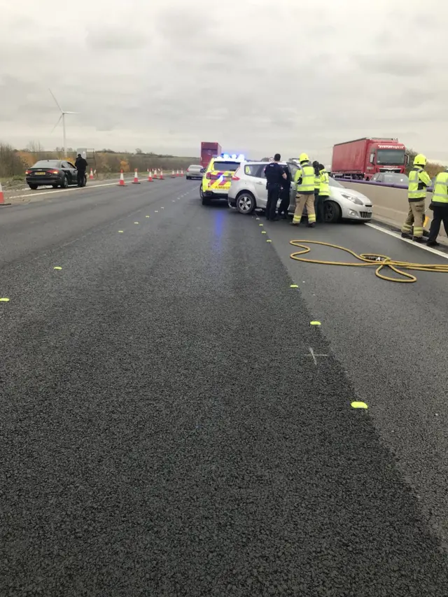 M1 scene of crash