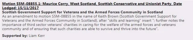 Conservative MSP Maurice Corry's amendment