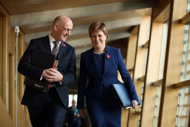 John Swinney and Nicola Sturgeon