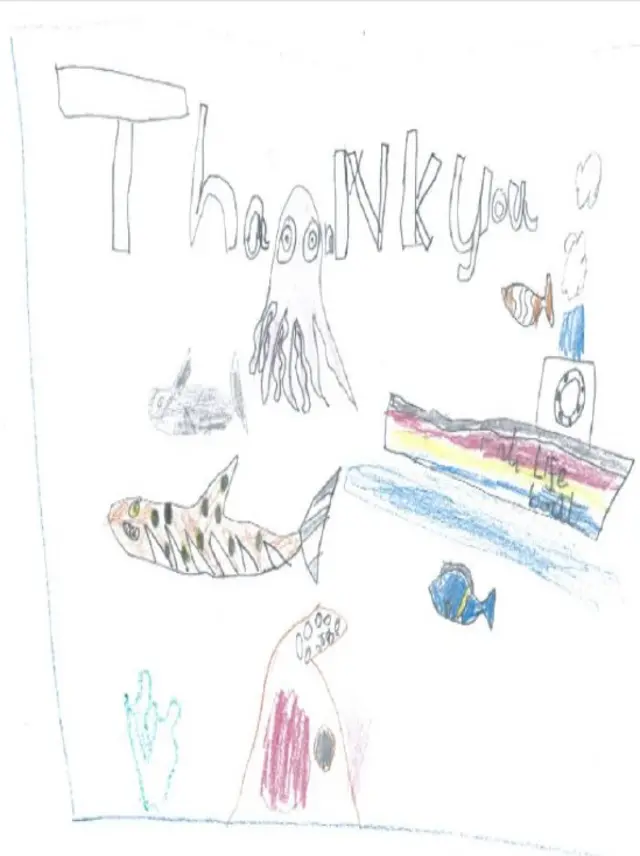 child's thank you note