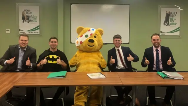 Pudsey Bear at Enterprise Business Support