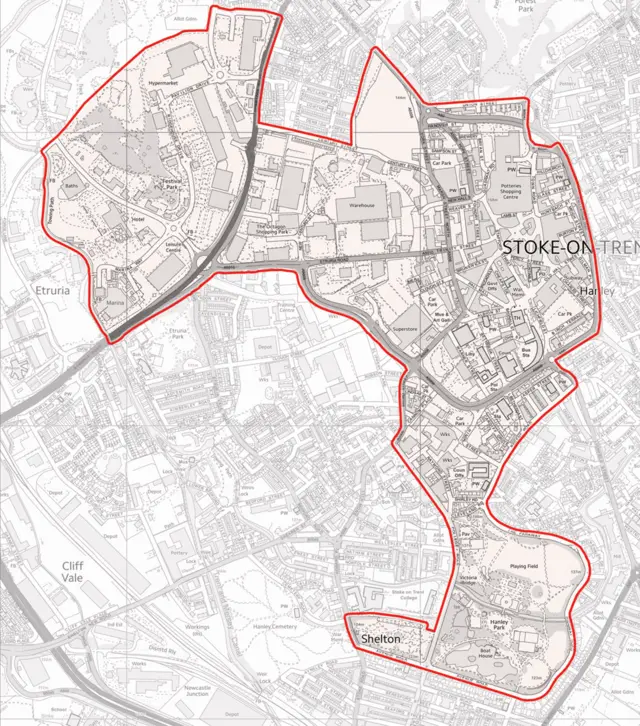 Map of area covered