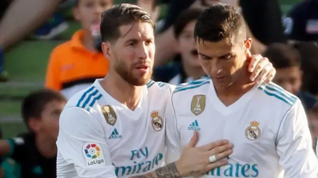 Sergio Ramos and Cristiano Ronaldo