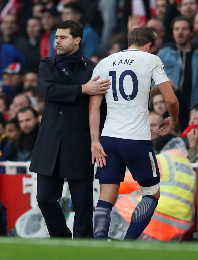 Tottenham's Harry Kane is substituted