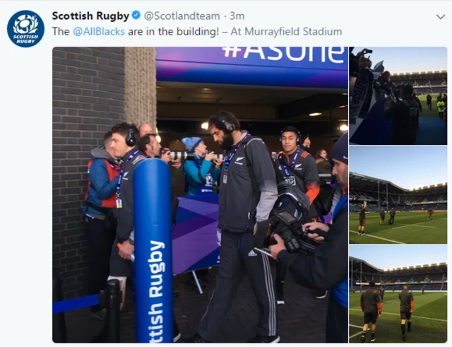 Scottish rugby tweet