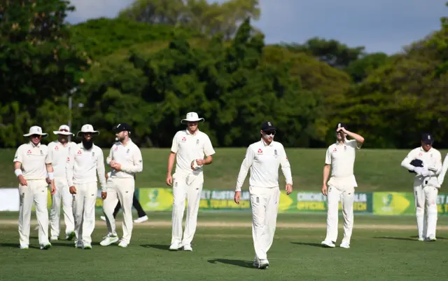 England looking miserable after the final warm-up match