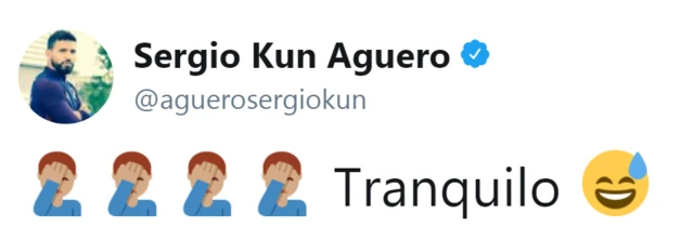 Aguero tweet