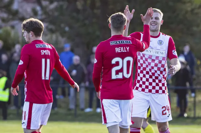 St Mirren celebrate