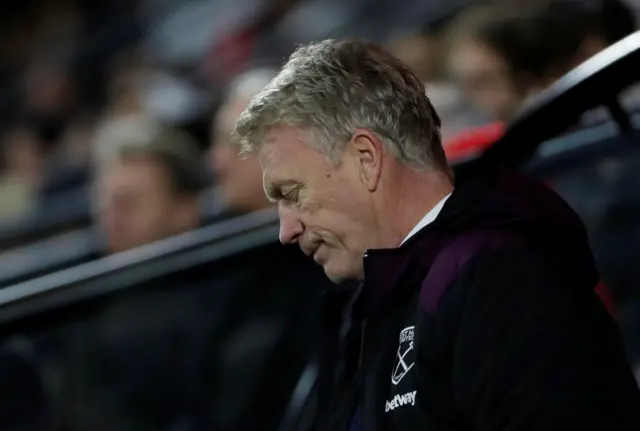 David Moyes looks dejected