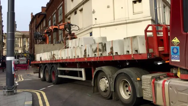 Concrete blocks delivered