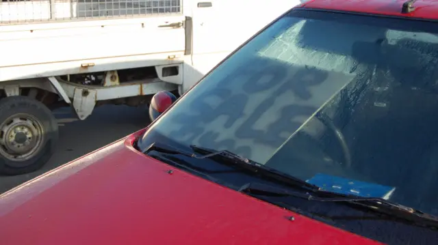 A car for sale in a Guernsey car park