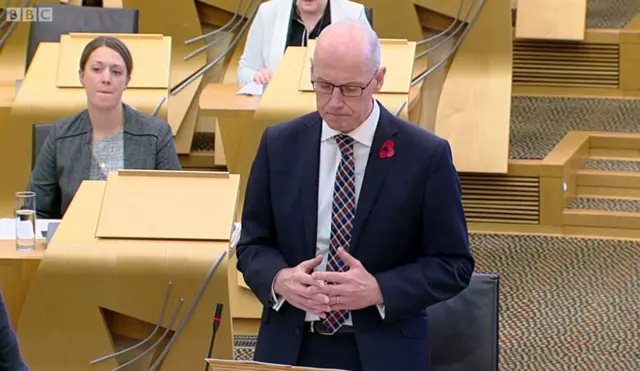 Mr Swinney is leading this debate